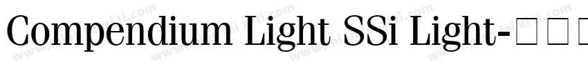 Compendium Light SSi Light字体转换